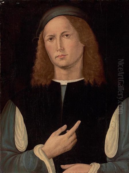 Portrait Of A Young Man Oil Painting by Girolamo Di Benvenuto