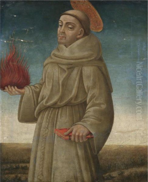 Saint Anthony Of Padua Oil Painting by Bicci Di Neri