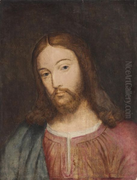 Cristo Come Salvator Mundi Oil Painting by Francesco Bissolo