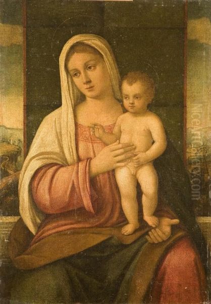 Madonna Con Bambino. Oil Painting by Francesco Bissolo