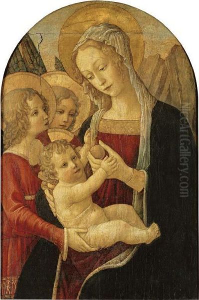 The Madonna And Child With Angels Oil Painting by Benedetto Bonfigli