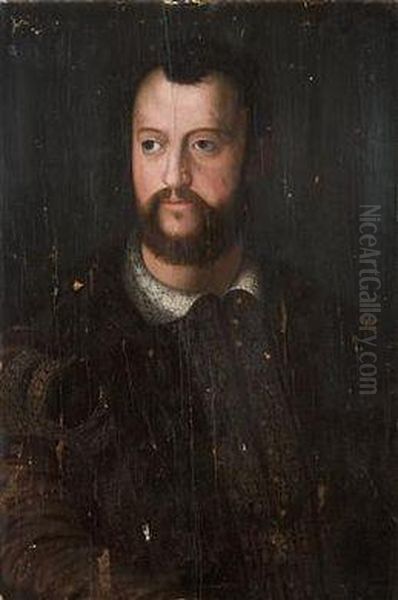 Werkstatt Portrait Von Cosimo I Oil Painting by Agnolo Bronzino