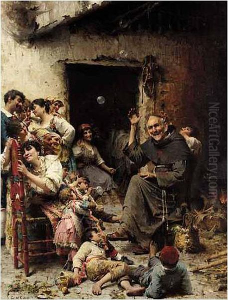 The Story Teller Oil Painting by Giacomo Di Chinico