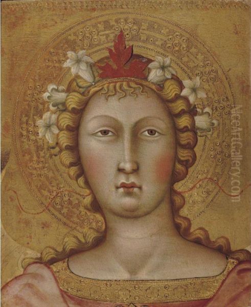 Head Of An Angel Oil Painting by Manfredi de Battilor Bartolo Di Fredi Fredi