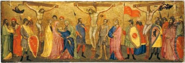 The Crucifixion Oil Painting by Niccolo di Pietro Gerini