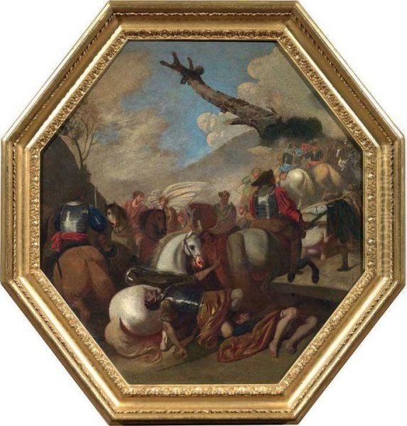 Battaglia Di Cavalleria Oil Painting by Andrea Di Lione