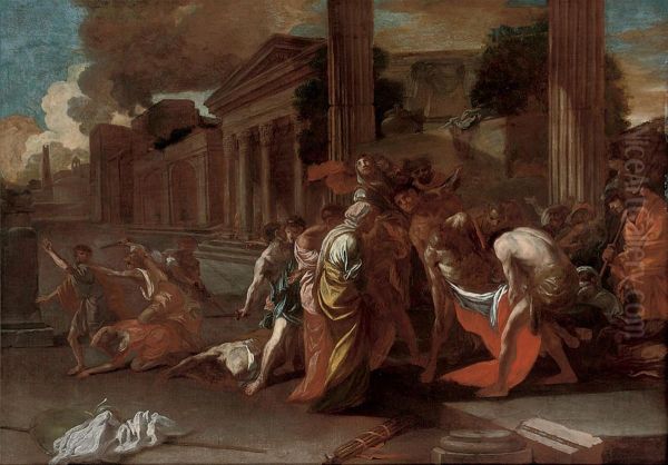 A Massacre Oil Painting by Andrea Di Lione