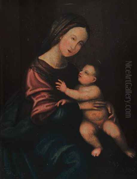 The Madonna And Child Oil Painting by Tommaso Stefano Di Lunetti