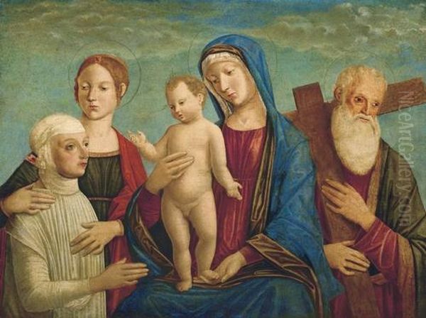 Madonna Col Bambino Tra Una Santa Con Donatrice E Sant