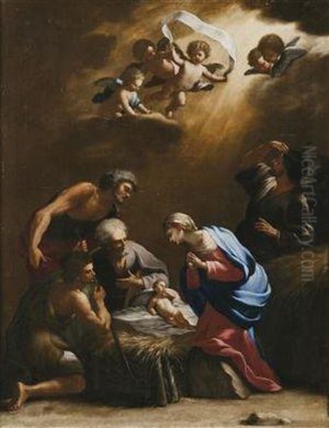 Adoration Of The Shepherds Oil Painting by Francesco Di Maria