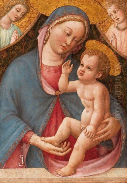 Madonna Col Bambino Oil Painting by Domenico Di Michelino