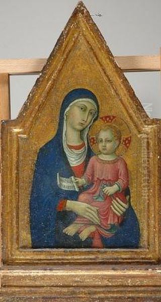 Madonna And Child Oil Painting by Ansano Mancio Di Sano Di Pietro