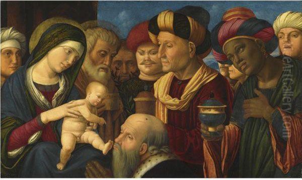 The Adoration Of The Magi Oil Painting by Francesco Rizzo Da Santa Croce