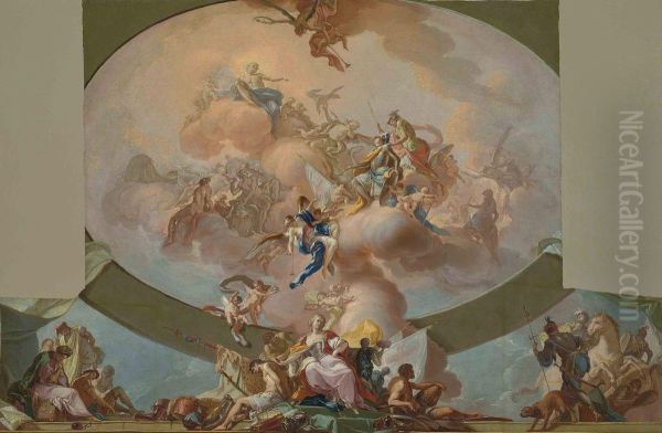 The Apotheosis Of A Hero Oil Painting by Giacinto Diano