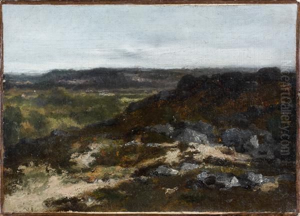 Vue Des Environs De Fontainebleau Oil Painting by Narcisse Virgilio Diaz De La Pena