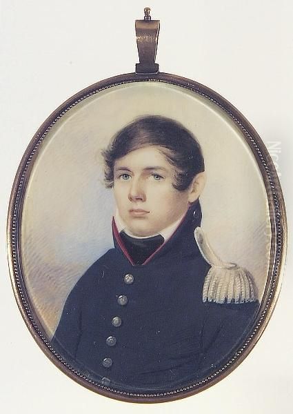 A Young Ensign Oil Painting by Anson Dickinson