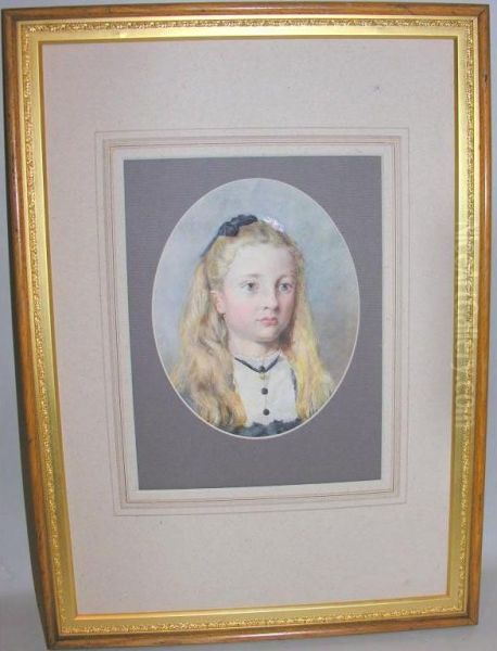 Victorian Girl Oil Painting by John Reed Dickinson