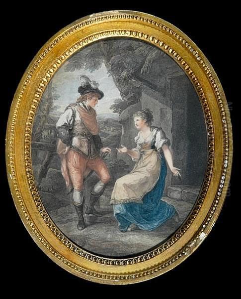 Gualtherus And Griselda Oil Painting by William Dickinson