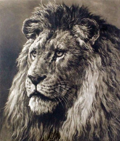 African Monarch Oil Painting by Herbert Thomas Dicksee