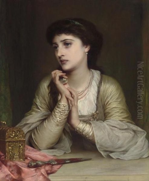 Distant Thoughts Oil Painting by Sir Thomas Francis Dicksee