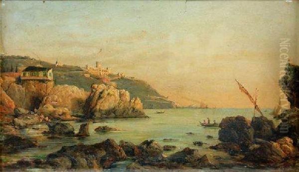 Le Chateau De L'anglais, Pres De Nice Oil Painting by Jules Didier