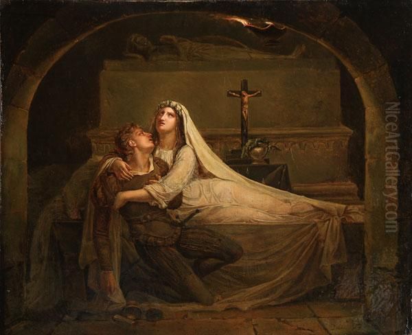 The Death Of Romeo Oil Painting by Diebolt