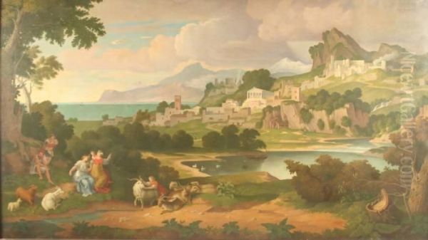 Heroische Landschaft Oil Painting by August Wilhelm Dieffenbacher