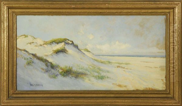 Dune With Distant Beach And Shore To The Right Oil Painting by Arthur Vidal Diehl