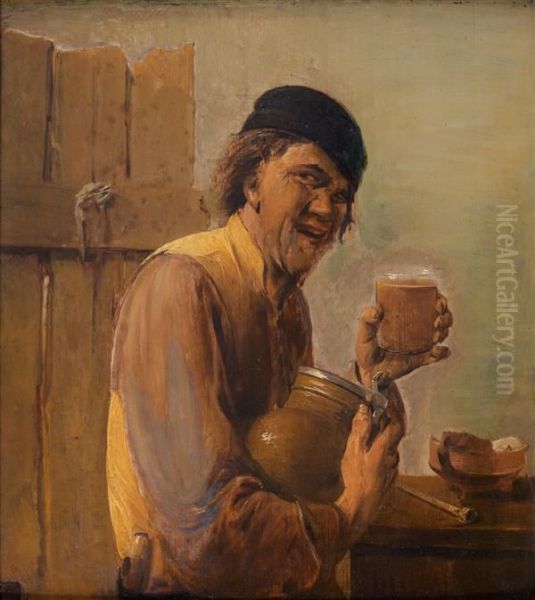 Buveur De Biere Oil Painting by Abraham Diepraam