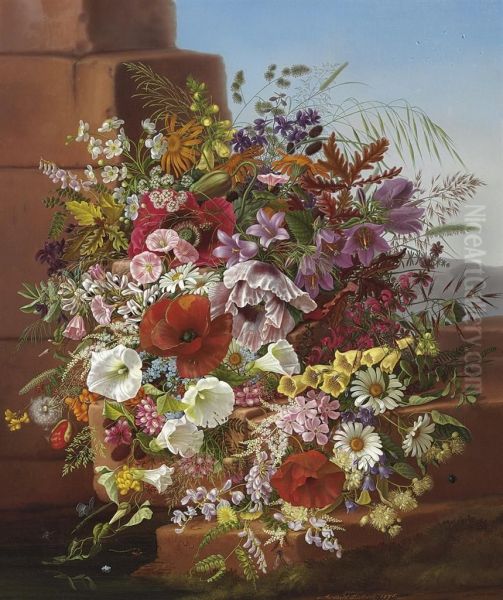 Summer Flowers Oil Painting by Adelheid Dietrich