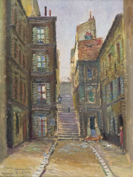 Monmartre Oil Painting by Henryk Dietrich