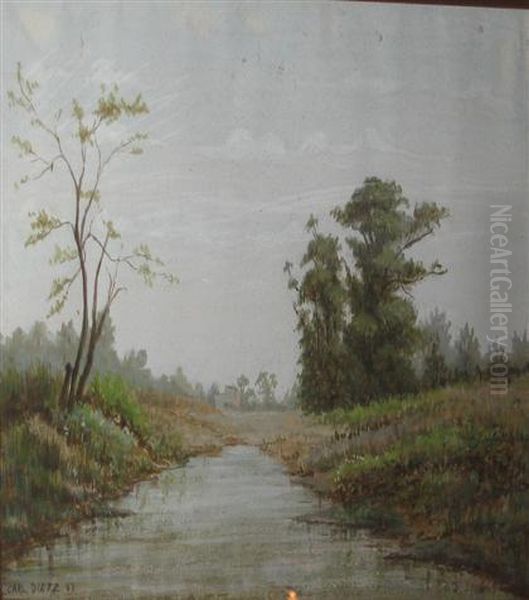 Landscape Oil Painting by Carl Dietze