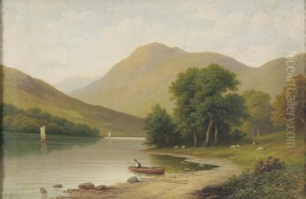 Roylat Loch Dhu Oil Painting by Victor Dieu