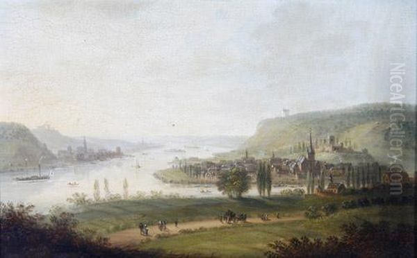 Ansicht Vonbingen Oil Painting by Jakob Diezler