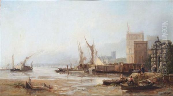 The Buckingham Gate Oil Painting by William Edward Dighton