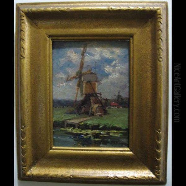 Le Moulin A Vent Oil Painting by Mary Ella Williams Dignam