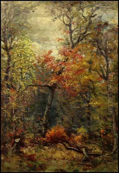 Autumn Oil Painting by Mary Ella Williams Dignam