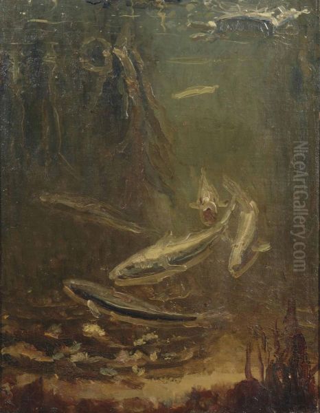 Kabeljauwen; Cods Oil Painting by Gerrit Willem Dijsselhof