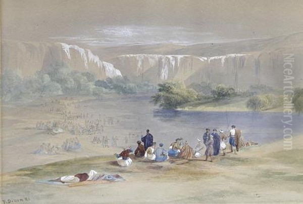 The Banks Of The Jordan Oil Painting by Frank Dillon