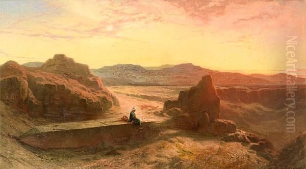 The Granite Quarries Of Syene With The Unfinished Obelisk Oil Painting by Frank Dillon