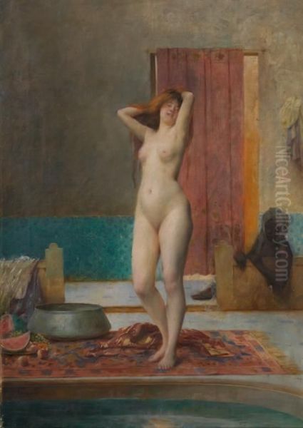 Femme A Sa Toilette Oil Painting by Serkis Diranian