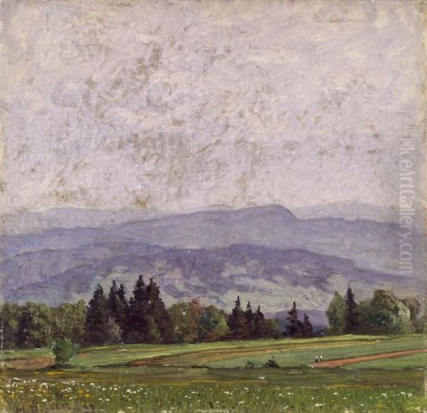 Fruhlingsstimmung Im Schwarzwald Oil Painting by Hermann Dischler