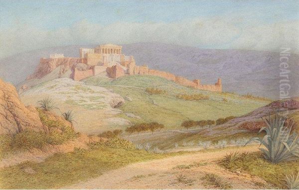 View Of The Acropolis Oil Painting by Arthur Ditchfield