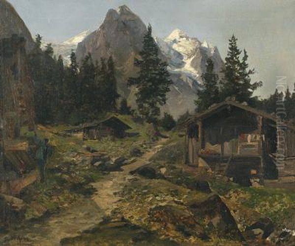 Akademie Unter Alb. Zimmermann Oil Painting by Adolf Gustav Ditscheiner