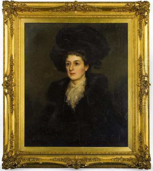 Scottish Painter Portrait Of Janet Weatherhead Oil Painting by Arthur Percy Dixon