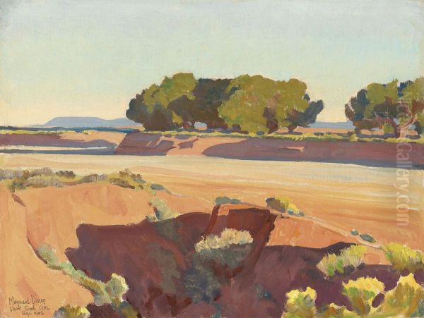 Shadows On Short Creek Oil Painting by Maynard Dixon