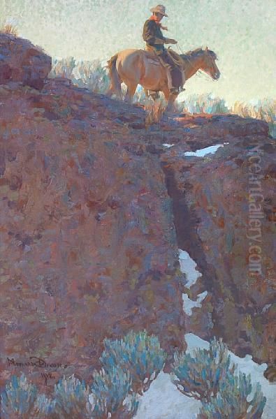 The Lone Trail Oil Painting by Maynard Dixon