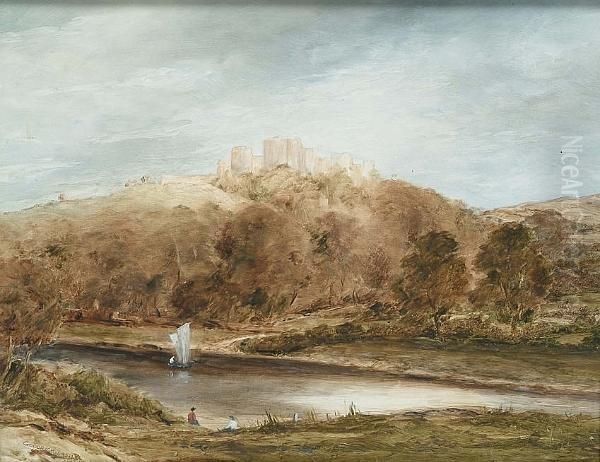 Goodrich Castle On The Wye Oil Painting by Otto Murray Dixon