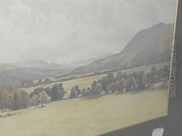 Tummel Valley From Dundarach Oil Painting by Percy Dixon