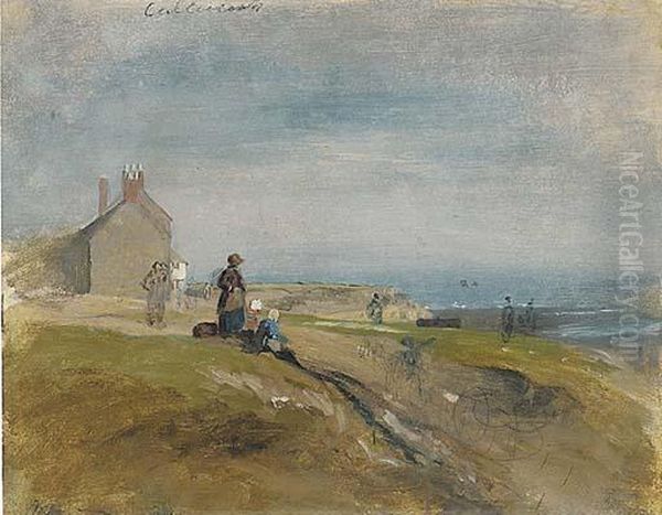 At Cullercoats, Northumberland Oil Painting by William Dixon